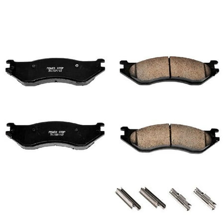 OE Replacement for 2004-2006 Dodge Durango Front Disc Brake Pad and Hardware Kit (Adventurer / Limited / SLT / ST / SXT)