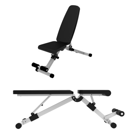 Adjustable Weight Bench with 880 lbs Capacity – 7 Backrest Positions, Folding Design for Home Gym, Black