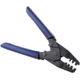 thumbnail image 1 of Engarzadora de cableado Tipo abierto Terminal de automóvil Arnés de cables Alicates para engarzar Herramienta de engarzado de tipo abierto Herramienta de alicates engarzadora (negro púrpura) (1, 1 of 4