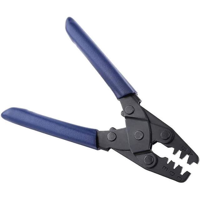 Engarzadora de cableado Tipo abierto Terminal de automóvil Arnés de cables Alicates para engarzar Herramienta de engarzado de tipo abierto Herramienta de alicates engarzadora (negro púrpura) (1