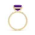 thumbnail image 2 of ANGARA Natural 5.3 ct Amethyst Criss-Cross Split Shank Cocktail Ring in 14K Yellow Gold for Women (Size-12x10mm) | February Birthstone, Anniversary, Jewelry Gift for Women | Natural Amethyst Ring, 2 of 9