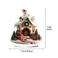 thumbnail image 3 of Taicans ‌7.8in Acrylic Christmas Tree with Snow House & Gifts - Mini Holiday Decor,2D Tabletop Ornament,Winter Wonderland Scene,Perfect Christmas Gift, 3 of 5