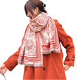 thumbnail image 1 of Women's Printed Shawl Wrap Soft Warm Poncho Cape Coat Open Front Blanket Shawls Oversized, 1 of 5