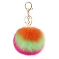 thumbnail image 1 of Pom Pom Keyring Faux Fur Decorative Fuzzy Ball Keychain Bag Charm for Women, 1 of 10
