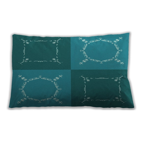 Ahgly Company Outdoor Rectangular Contemporary Lumbar Throw Pillow, 13 inch by 19 inch