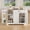 42.3"-Retro, variant on Asofer Farmhouse Buffet Sideboard with Coffee Bar & Storage, Drawers & Doors Cabinet - Black