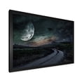 thumbnail image 2 of Designart 'The Meadow Under Full Moon With Rural Road Through ' Nautical & Coastal Framed Art Print, 2 of 4