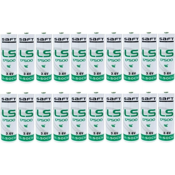 20-Pack LS17500 (ER17500) 3.6 Volt A Lithium Batteries (3600 mAh) Replacement Battery for SAFT LS17500 Emergency Backup