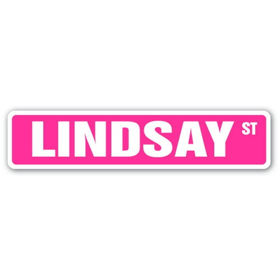 SignMission SS-LINDSAY 4 x 18 in. Childrens Name Room Street Sign - Lindsay