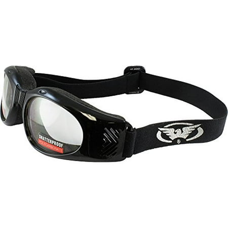 Global Vision Air Jacket Slimline Motorcycle Goggles (Black Frame/Clear