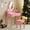 Macaroon Pink, variant on Kids Vanity Table and Chair Set, Princess MDF Dressing Table with 3-Color LED Lighted Mirror and 3 Drawers, Lovely Waved Design for Toddler's Bedroom and Playroom Decor, Macaroon Yellow