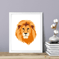 thumbnail image 3 of Designs ByLITA Lion, 11 x 14 White Wall Print Animals (Framed) | Family Presents | Bedroom | Stylish Kindergarten Decor, 3 of 4
