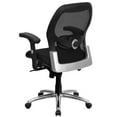 thumbnail image 4 of Emma + Oliver Mid-Back Black Mesh Executive Office Chair with Knee Tilt and Adjustable Lumbar & Arms, 4 of 6