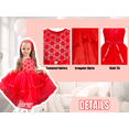 thumbnail image 5 of Flower Girl Dress Red Sequin Mesh Red Holiday Dress 4 Years, 5 of 11