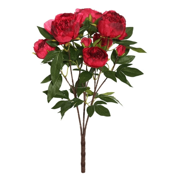 Vickerman 23" Artificial Red Peony Bush.