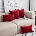 thumbnail image 3 of Large Rustic Red Pillow Covers 24x24 Inch Set of 2 Modern Farmhouse Rustic Decorative Throw Pillow Covers Square Cushion Case for Living Room Home Sofa Couch Decoration, 3 of 8