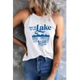 thumbnail image 2 of ABPHQTO Camiseta sin mangas blanca con estampado Take Me To The Lake para mujer, 2 of 5