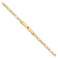 thumbnail image 3 of 14K Solid Yellow Gold Medical Alert Figaro Link Name Bar Identification ID Bracelet, 3 of 4