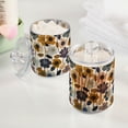 thumbnail image 2 of Yayeee 2 Pack Qtip Holder Bathroom Cotton Swab Canister with Lid Clear Dispenser Set, Colorful Floral, 2 of 6