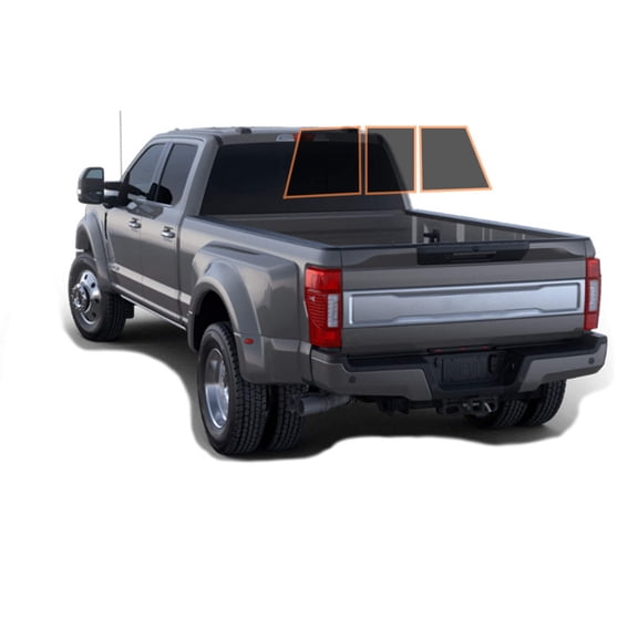 MotoShield Pro Premium Professional 2mil Ceramic Window Tint Film for 2017-2021 Ford F-250 4 Door Crew — (3pc Rear Windshield 25%) + Lifetime Warranty