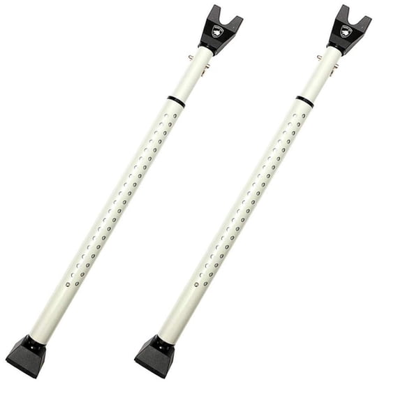 Guard Dog Security Door Jammer 2-in-1 Adjustable Door Knob Jammer & Sliding Patio Door Security Bar - 40 Different adjustments (White 2 Pack)