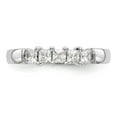 thumbnail image 4 of 14K White Gold Ring Band Wedding Diamond Square 5-Stone , Size 9, 4 of 6