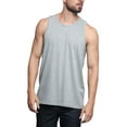 thumbnail image 6 of G-Style USA Men's Straight Hem Long Length Tank Top TT60 - Gray - Small, 6 of 7
