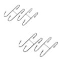 thumbnail image 1 of Gancho trasero de puerta de vidrio de acero inoxidable de 4 piezas Gancho trasero de puerta de metal montado en la parte posterior del inodoro, 1 of 2