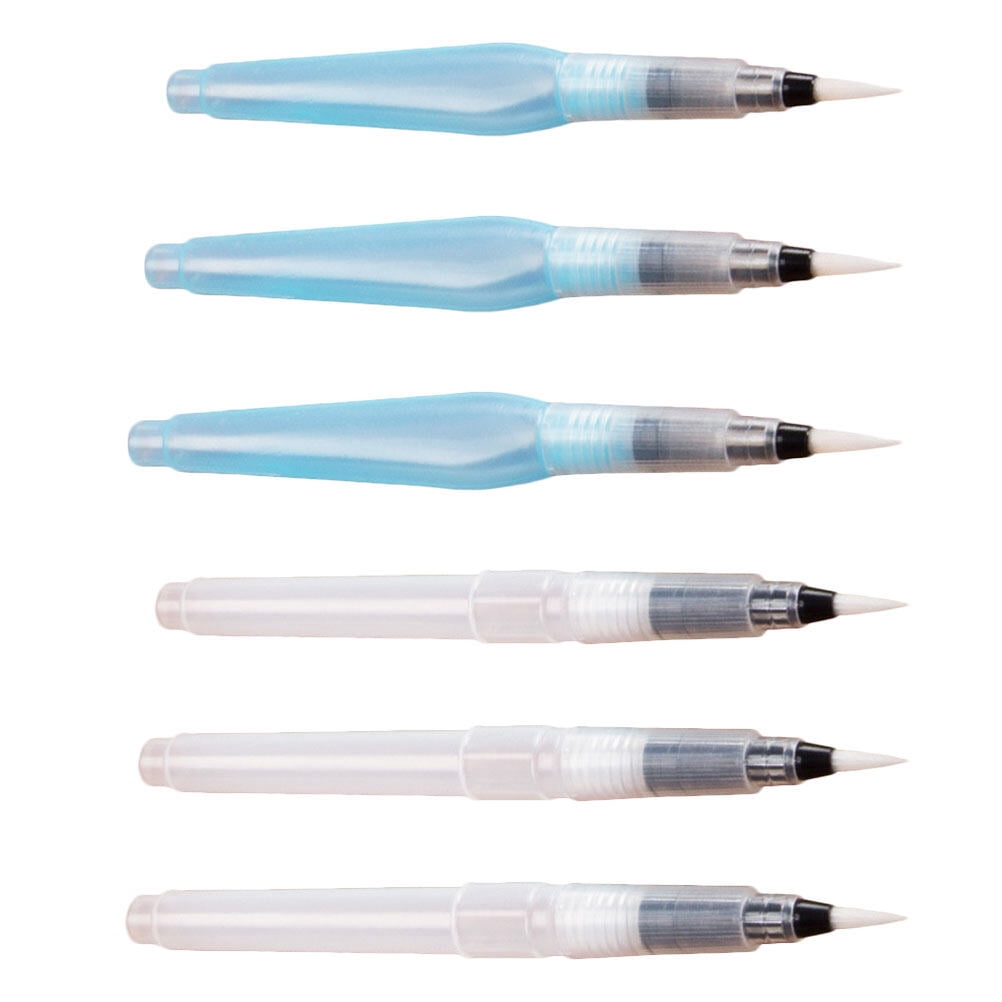 Shuliwen 6 Watercolor Brush Pens Refillable Water Brush for Painting