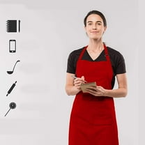 Fwttom Kitchen Apron - Waterproof Adjustable Bib with Pockets for Men Women, Chef Aprons for Cooking Gardening Painting Baking Restaurant