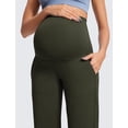 thumbnail image 3 of Pantalones anchos para maternidad CRZ YOGA Butterluxe Olive Green, 3 of 4