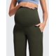 thumbnail image 3 of Pantalones anchos para maternidad CRZ YOGA Butterluxe Olive Green, 3 of 4