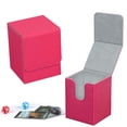 thumbnail image 1 of Estuche para de cartas coleccionables, protector de cartas de juego con contenedor con revestimiento suave Rosa, 1 of 8