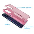 thumbnail image 3 of For Moto G pure/ G Power（2022）Case, 2 in 1 Hard PC Phone Case for Moto G pure/ G Power（2022）, Rubber & Rugged Shockproof Full Body Protection Case Cover-Black, 3 of 8