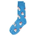 thumbnail image 3 of MeMoi Men's "Retro Santa" Christmas Holiday Novelty Crew Sock - Mens - Male, 10-13, Blue Grotto, 3 of 3
