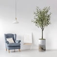 thumbnail image 4 of Artificial Tree in Modern Granite Effect Planter, Fake Olive Silk Tree for Indoor and Outdoor Home Decoration - 60" Overall Tall (Plant Pot Plus Tree), 4 of 5
