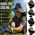 thumbnail image 4 of Sun Hat,Dual Power Supply Solar Cooling Hat With Detachable Three Speed Fan and Breathable Quick Dry Fabric for Yard Work Hiking Beach Outdoor Activities for Teen All Day Sun Protection(Gray), 4 of 4