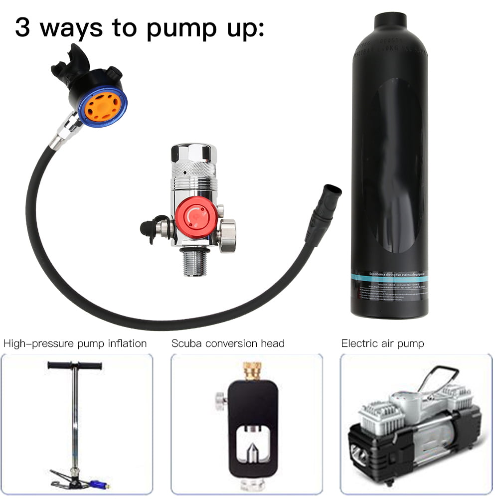 Details about   1L Oxygen Cylinder Rebreather&Pure Metal Secondary Breathing Valve Heads Diving 