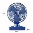 thumbnail image 3 of Newxiaaa Personal Upgrated Utral-Quiet Floor Fan Electric Fan Portable Travel Portable Fan Household Small Cooler Conditioning Fan Suitable for Home (Gray), 3 of 7