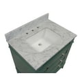 thumbnail image 3 of Eleanor 30" Bathroom Vanity with Sage Green Cabinet and Carrara Marble Top, 3 of 5