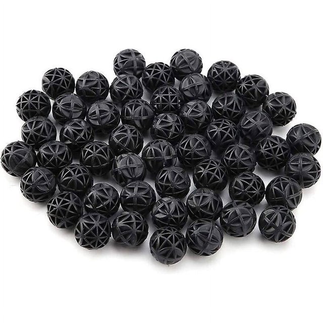 50 unidades de filtro bioporoso, filtro bioquímico de bola, material de filtro de agua con algodón para pecera, estanque, acuario, fuente de cascada (36 mm)