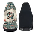 thumbnail image 5 of Jeiento Cute Paw Car Seat Covers Set of 2 Breathable Boho Flower Front Seat Cover Removable Automotive Accessories Elastic Fabrics Universal for Cars Truck SUV Van, Easy to Clean, 5 of 7