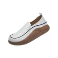 thumbnail image 4 of Zapatos informales para mujer, suelas de goma, ropa de calle superior de PU, zapatos deportivos de moda, zapatos cómodos para caminar al aire libre pa Beige SM SunniMix Plataforma de mujeres, 4 of 8