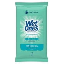 Wet Ones Sensitive Skin Hands & Face Wipes, 20 Count Travel Pack (Pack of 10) 200 WipesTotal