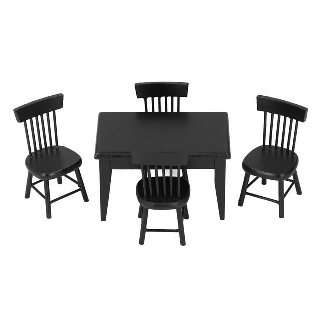 Muebles de casa de muñecas, silla de mesa de casa de muñecas 1:12, silla de mesa en miniatura, silla de mesa de comedor para casa de muñecas optimizada para la excelencia