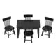 thumbnail image 1 of Juego de mesa y sillas para casa de muñecas, muebles en miniatura de madera negra, accesorios para escena de comedor, 1:12, 1 of 5