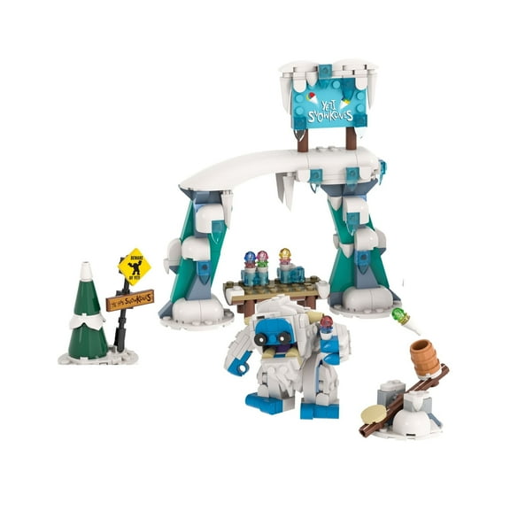 Brick Loot Yeti Cave Interlocking Block Building Set Snowcones