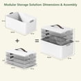 thumbnail image 6 of 4-Tier Medicine Organizer Storage Box, Portable Latch Bin with Lid and Leather Handle, Cabinet Closet Organization for Home Office, Pill Bottle, First Aid, Sewing, Art, Craft, 6 of 7