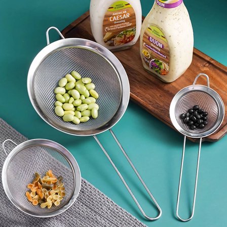 ACDANC Fine Mesh Strainer,Multipurpose Stainless Steel Kitchen Tool for Baking,Juice,and Oil Filtering