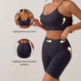 thumbnail image 3 of Diufon Two Piece Workout Sets for Women Spaghetti Straps Sports Bras and High Waist Matching Shorts Gym Yoga Outfits, 3 of 9